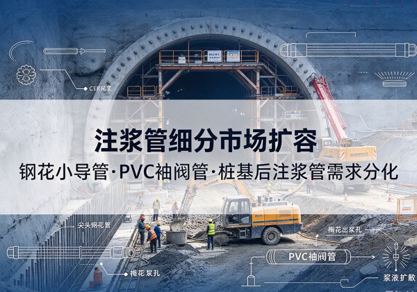 平坝注浆管细分市场扩容，隧道钢花小导管、PVC 袖阀管、桩基后注浆管需求分化